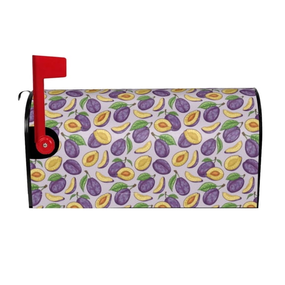 Logiee Plum Print Post Letter Box Wrap Decor, Mailbox Cover Suitable for Standard Mailbox and Large Size Mailbox,Outdoor Yard Decoration-21x18 in