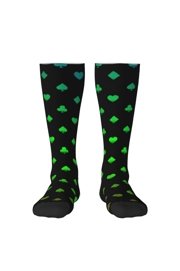 Poker Shapes Print Gift Stocking Stuffers,Adult Stockings,Novelty Socks,Funny Socks Birthday Running Walking Sleeping