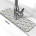 thumbnail image 1 of Logiee Poodle Dog Print Kitchen Sink Splash Guard Faucet Mat for Splash Guard Behind Faucet Drip Catcher for Kitchen,Bathroom,Sink Mat,Dish Drying Mat,Bathroom-15" X 5.5", 1 of 7