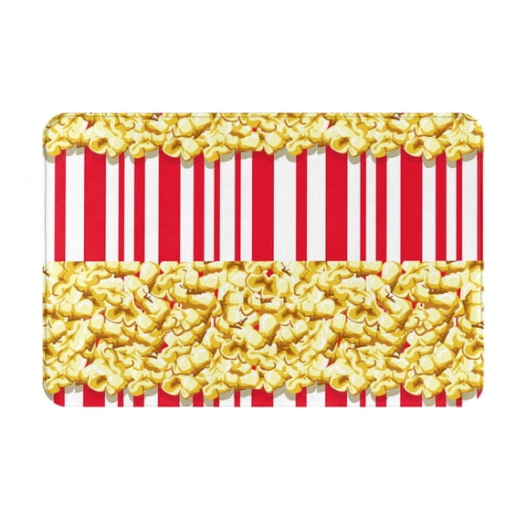 Logiee Popcorn Print Welcome Mats for Entryway,Door Mat for Front Door,Entry Mat,Doormat for Garden, Garage, Patio, Home, Porch Decor