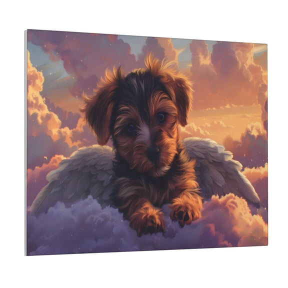 Logiee Puppy Lying On A Cloud Print Canvas Wall Art ,Art Poster,Canvas Decorative Picture,Decor Wall Pictures for Living Room Bedroom Bathroom,Ready to Hang