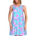 thumbnail image 1 of Logiee Purple Dragon Scales Print Summer Dresses for Women,Beach Sleeveless Flowy Pocket Tshirt Tank Sundresses,Women's Sleeveless Dress, 1 of 7