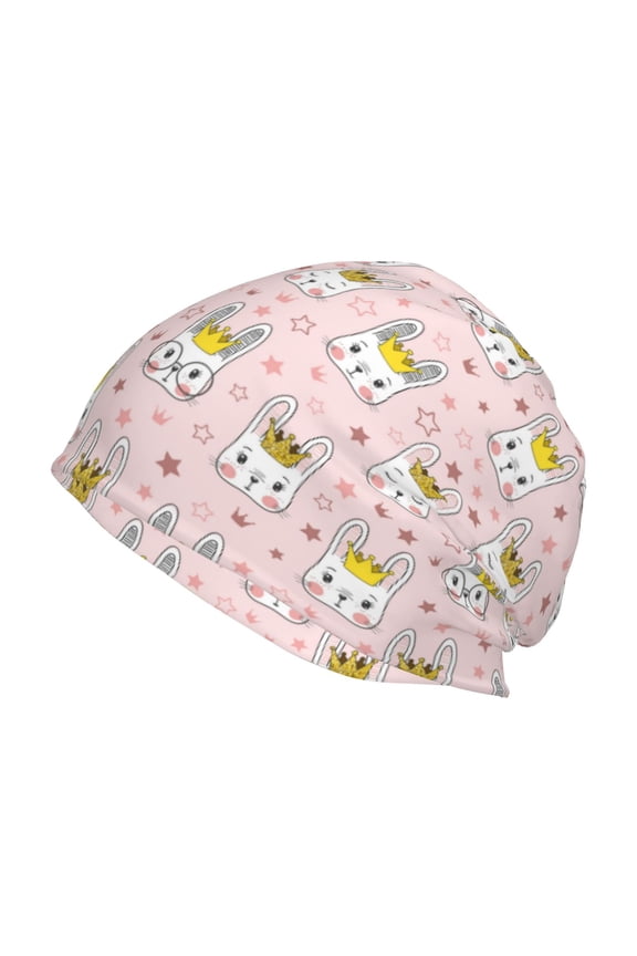 Queen For Rabbit Print Unisex Knit Beanie for Men Women Winter Hat,Beanies Skull Caps