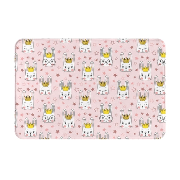 Logiee Queen For Rabbit Print Welcome Mats for Entryway,Door Mat for Front Door,Entry Mat,Doormat for Garden, Garage, Patio, Home, Porch Decor
