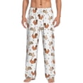 thumbnail image 1 of Logiee Rabbit And Squirrel Print Pajama Pants for Men,Men’s Pajama Bottoms,Mens PJ Pants with Pockets & Button Fly-Medium, 1 of 6