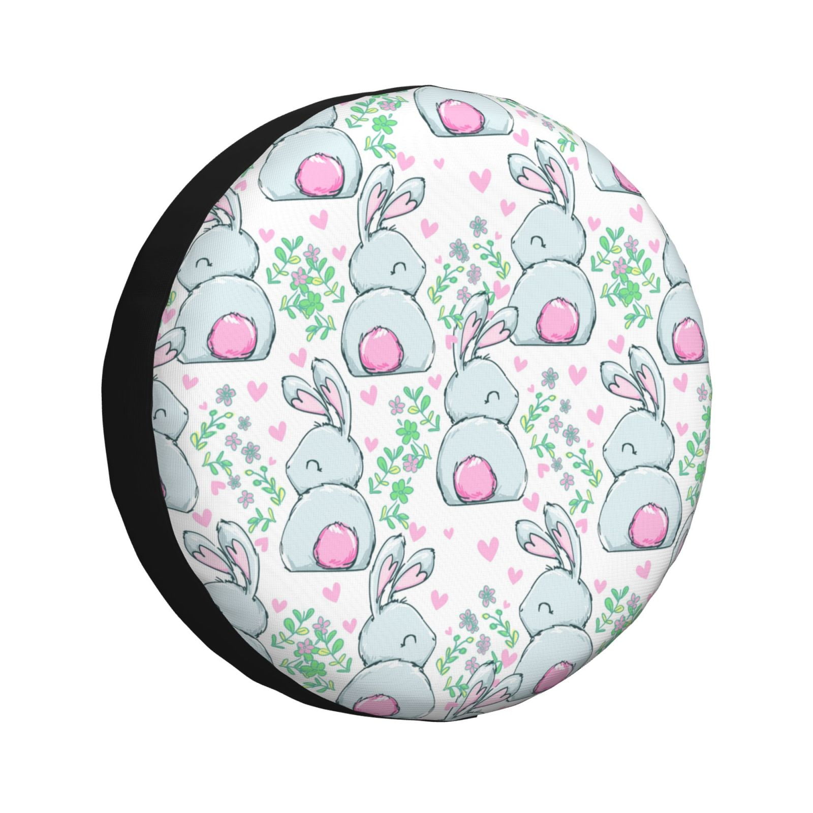 Logiee Rabbit Back View Print Spare Tire Cover, Universal Wheel ...