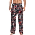 thumbnail image 1 of Logiee Red And Blue Cars Print Pajama Pants for Men,Men’s Pajama Bottoms,Mens PJ Pants with Pockets & Button Fly-Small, 1 of 6