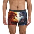 thumbnail image 1 of Logiee Red And White Fire Bird Print Mens Boxer Briefs,Boxer Briefs for Men,Breathable Stretch Underwear,Boys Boxer Briefs-Small, 1 of 5