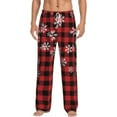 thumbnail image 1 of Logiee Red Buffalo Plaid Print Pajama Pants for Men,Men’s Pajama Bottoms,Mens PJ Pants with Pockets & Button Fly-3X-Large, 1 of 6