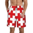 thumbnail image 1 of Logiee Red Cross 1 Print Mens Swim Trunks Quick Dry Board Shorts,Breathable Hawaii Beach Shorts Swimwear Bathing Suits-Medium, 1 of 6