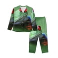 thumbnail image 1 of Logiee Red-Eyed Tree Frog-1 Print Womens Pajamas Set,Long Sleeve Sleepwear,Button Down Lounge Set 2 Pieces,Soft Nightwear Pjs Set-XX-Large, 1 of 7