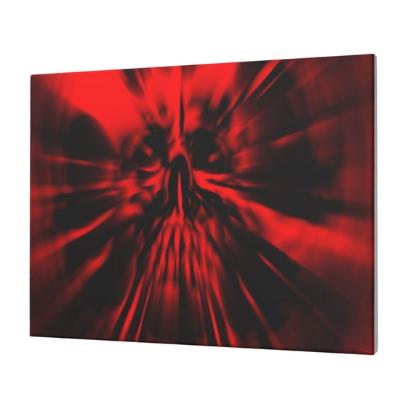 Logiee The Red Head Skull Print Canvas Wall Art,Canvas Picture Prints with Frame, Wall Art Decorative,Canvas Decorative,Suitable for Living Room Bedroom Office Room 30x40