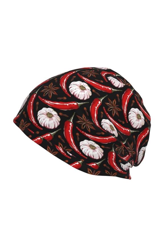 Red Hot Chili 1 Print Unisex Knit Beanie for Men Women Winter Hat,Beanies Skull Caps