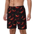 thumbnail image 1 of Logiee Red Hot Chili Print Men's Swim Trunk,Quick Dry Board Shorts ,Men's Swim Trunks with Compression Liner, Bathing Suits with Pockets-XX-Large, 1 of 6