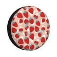 thumbnail image 1 of Logiee Red Strawberry Print Spare Tire Cover, Universal Wheel Protectors,Waterproof Dust-Proof UV Sun Wheel Tire Cover,Fit for SUV, RV, Travel Trailer, Truck-14 inch, 1 of 6