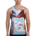 thumbnail image 1 of Logiee Red And White Bird Couple Print Men's Workout Tank Top,Quick Dry Workout Tank Top,Gym Muscle Tee,Fitness Bodybuilding Sleeveless T Shirt-Medium, 1 of 7