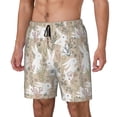 thumbnail image 1 of Logiee Retro Bunny Flower Print Men's Swim Trunk,Quick Dry Board Shorts ,Men's Swim Trunks with Compression Liner, Bathing Suits with Pockets-Large, 1 of 6