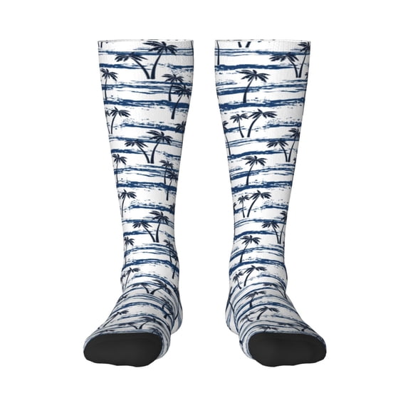 Logiee Retro Coconut Tree Print Gift Stocking Stuffers,Adult Stockings,Novelty Socks,Funny Socks Birthday Running Walking Sleeping