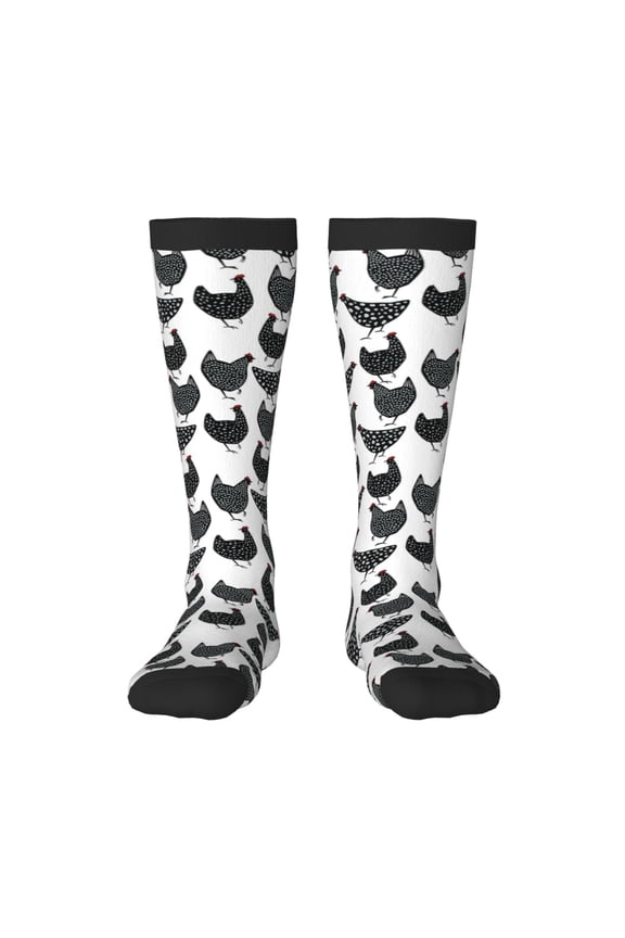 Retro Rooster Print Gift Stocking Stuffers,Adult Stockings,Novelty Socks,Funny Socks Birthday Running Walking Sleeping