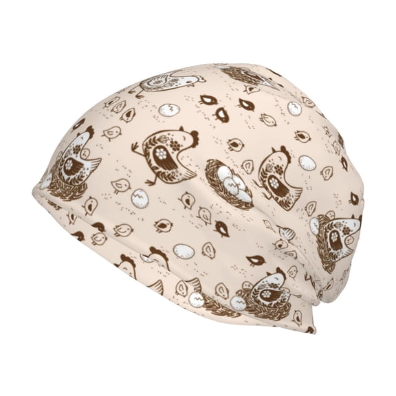 Logiee Retro Rooster Print Unisex Knit Beanie for Men Women Winter Hat,Beanies Skull Caps