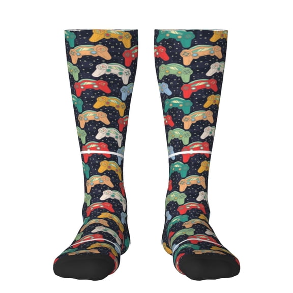 Logiee Retro Video Game Print Gift Stocking Stuffers,Adult Stockings,Novelty Socks,Funny Socks Birthday Running Walking Sleeping