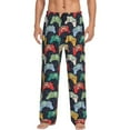 thumbnail image 1 of Logiee Retro Video Game Print Pajama Pants for Men,Men’s Pajama Bottoms,Mens PJ Pants with Pockets & Button Fly-Small, 1 of 6
