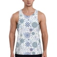 thumbnail image 1 of Logiee Retro ice blue snowflakes Print Men's Workout Tank Top,Quick Dry Workout Tank Top,Gym Muscle Tee,Fitness Bodybuilding Sleeveless T Shirt-Large, 1 of 7