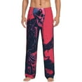 thumbnail image 1 of Logiee Rock Skull Guitarist Print Pajama Pants for Men,Men’s Pajama Bottoms,Mens PJ Pants with Pockets & Button Fly-Small, 1 of 6