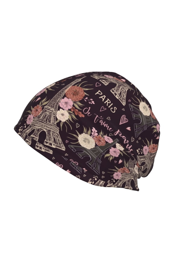 Romantic Paris Print Unisex Knit Beanie for Men Women Winter Hat,Beanies Skull Caps