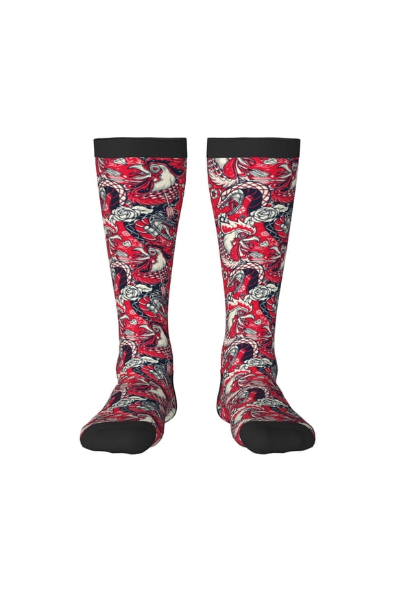 Rooster Head Print Gift Stocking Stuffers,Adult Stockings,Novelty Socks,Funny Socks Birthday Running Walking Sleeping