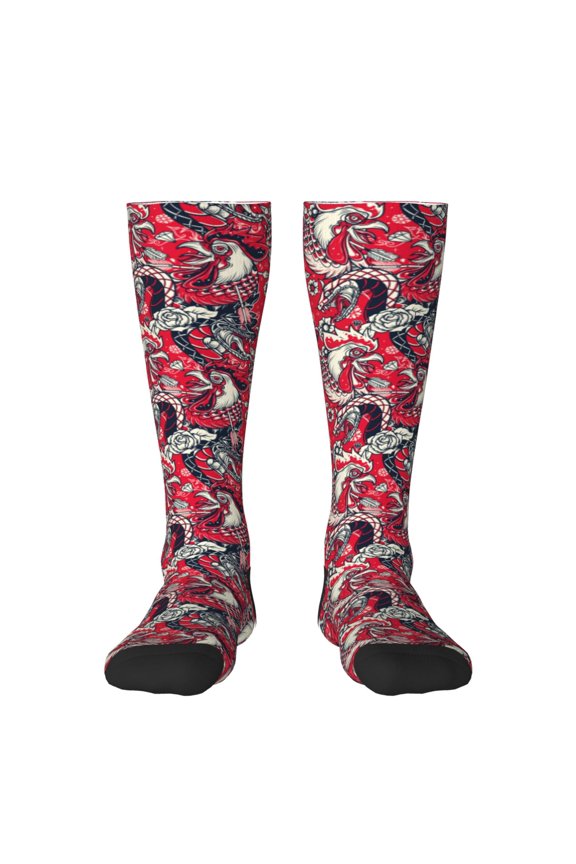 Rooster Head Print Gift Stocking Stuffers,Adult Stockings,Novelty Socks,Funny Socks Birthday Running Walking Sleeping