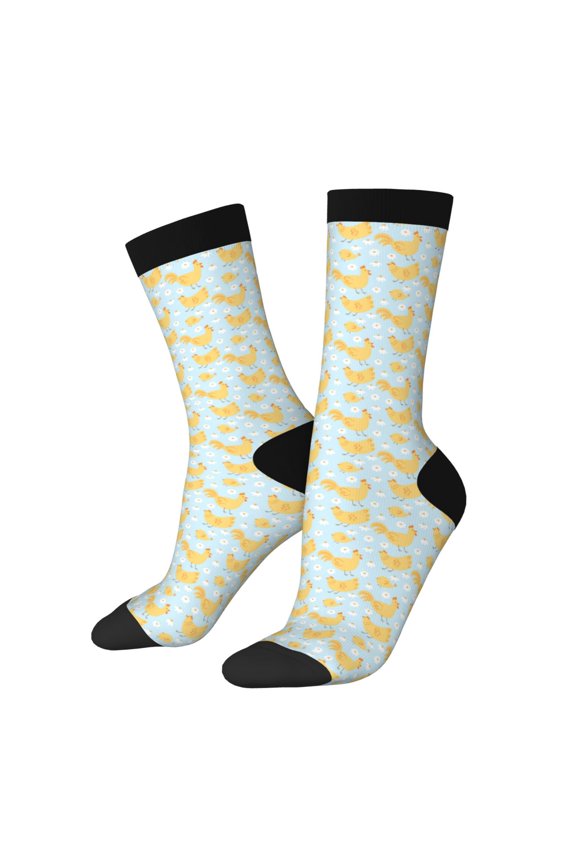 Roosters Print Adult Socks for Men & Women,Calf Socks, Ankle Socks,Boots Socks,Breathable Casual Sock,Unisex Crew Socks