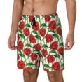 thumbnail image 1 of Logiee Rose Flowers Print Men's Swim Trunk,Quick Dry Board Shorts ,Men's Swim Trunks with Compression Liner, Bathing Suits with Pockets-Small, 1 of 6