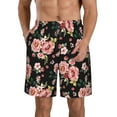 thumbnail image 1 of Logiee Rose Flowers Print Mens Swim Trunks Quick Dry Board Shorts,Breathable Hawaii Beach Shorts Swimwear Bathing Suits-3X-Large, 1 of 6