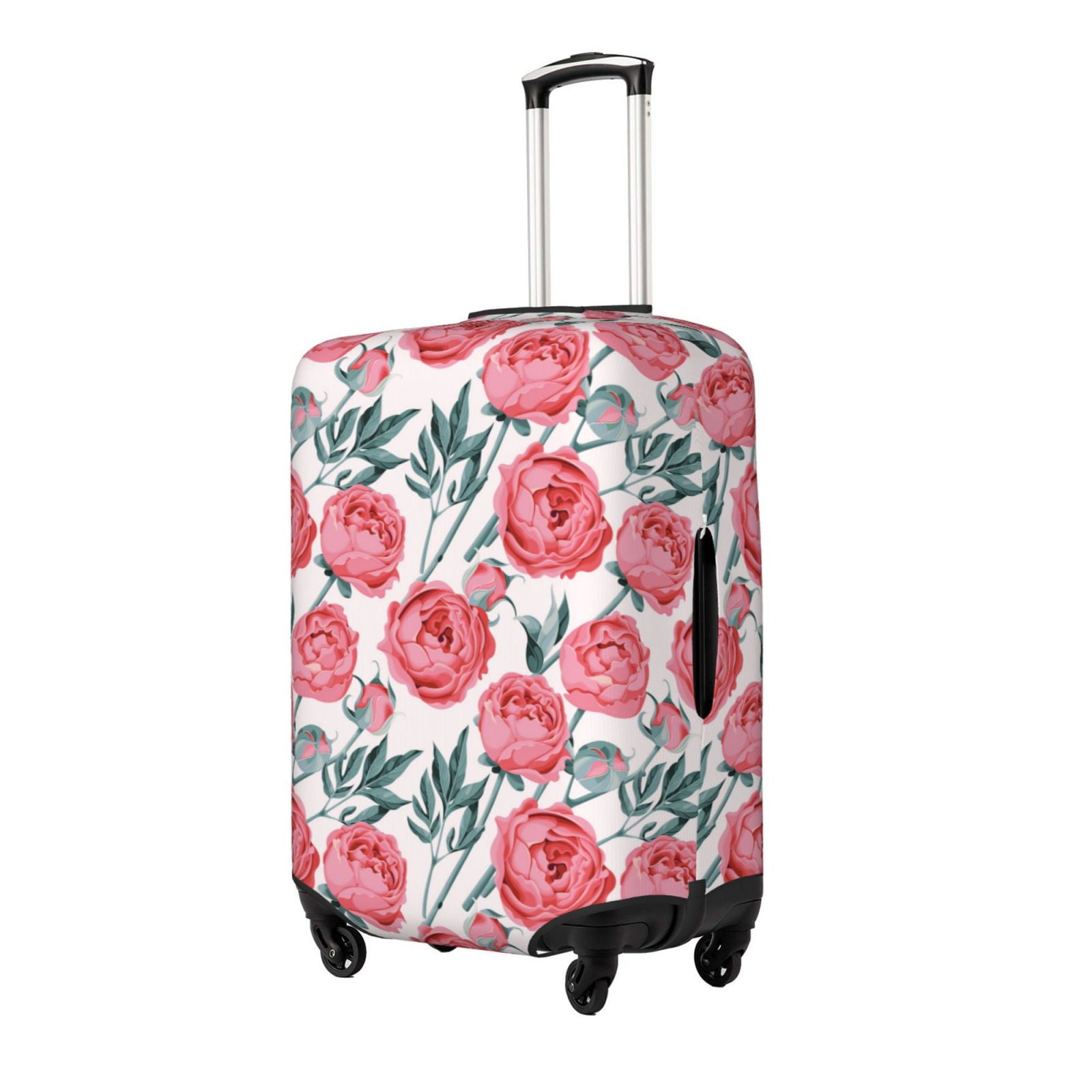 Sloth Floral Pattern Print Luggage Cover Protector