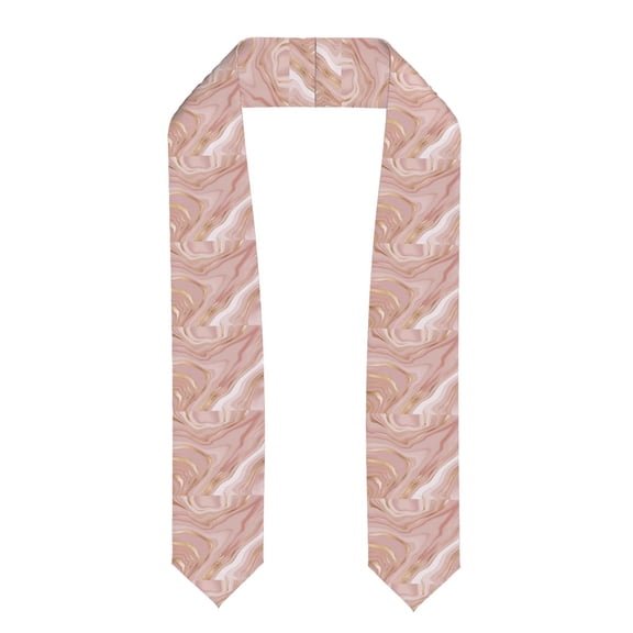 Logiee Rose Gold Glitter Splatter Print Unisex Adult Graduation Stole Shawl 72" Long for Academic Commencements Shawl-Flattened