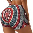 thumbnail image 1 of Logiee Round Design Print Women's Biker Shorts,Workout Gym Shorts,Scrunch Shorts,Tummy Control Hidden Scrunch Running Yoga Shorts-Medium, 1 of 8