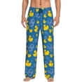 thumbnail image 1 of Logiee Rubber Duck Print Pajama Pants for Men,Men’s Pajama Bottoms,Mens PJ Pants with Pockets & Button Fly-Small, 1 of 6