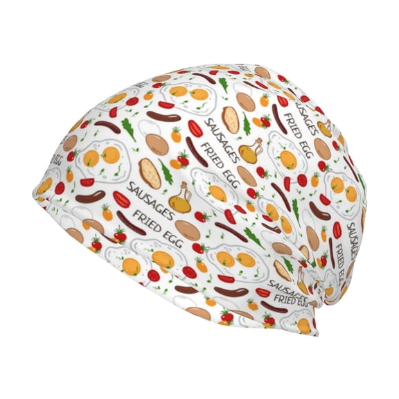 Logiee Sausage Tomato Toast Print Unisex Knit Beanie for Men Women Winter Hat,Beanies Skull Caps