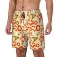 thumbnail image 1 of Logiee Scandinavian Alphabet2 Print Men's Swim Trunk,Quick Dry Board Shorts ,Men's Swim Trunks with Compression Liner, Bathing Suits with Pockets-X-Large, 1 of 6