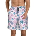 thumbnail image 1 of Logiee Sea Shells 3 Print Mens Swim Trunks Quick Dry Board Shorts,Breathable Hawaii Beach Shorts Swimwear Bathing Suits-3X-Large, 1 of 6