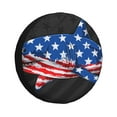 thumbnail image 1 of Logiee Shark With USA Flag Print Spare Tire Cover, Universal Wheel Protectors,Waterproof Dust-Proof UV Sun Wheel Tire Cover,Fit for SUV, RV, Travel Trailer, Truck-15 inch, 1 of 6