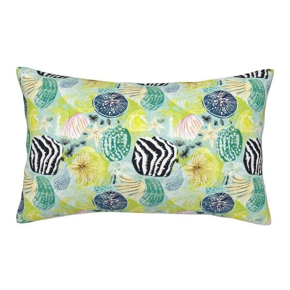 Logiee Shell Clam Print Pillow Case,Throw Pillow Covers, Double Sided Plush Cushion Cover for Couch Sofa Bed, Only Pillowcase-20"x30"