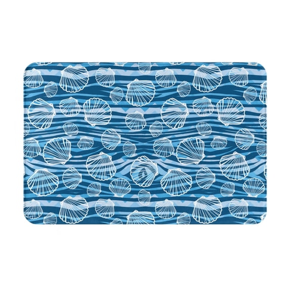 Logiee Shell Print Welcome Mats for Entryway,Door Mat for Front Door,Entry Mat,Doormat for Garden, Garage, Patio, Home, Porch Decor