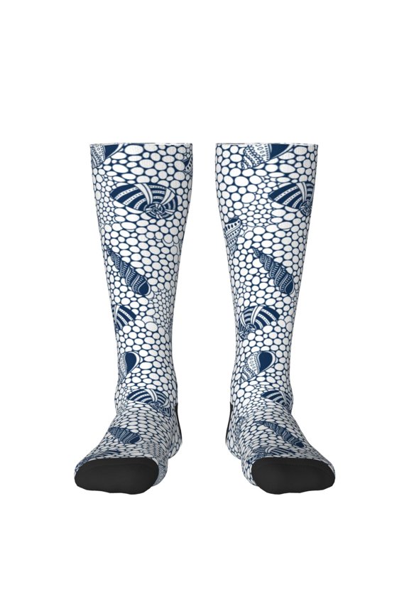 Shells And Sand Print Gift Stocking Stuffers,Adult Stockings,Novelty Socks,Funny Socks Birthday Running Walking Sleeping