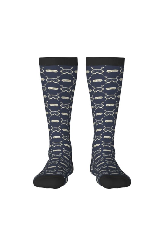 Ski Goggles Vintage Print Print Gift Stocking Stuffers,Adult Stockings,Novelty Socks,Funny Socks Birthday Running Walking Sleeping