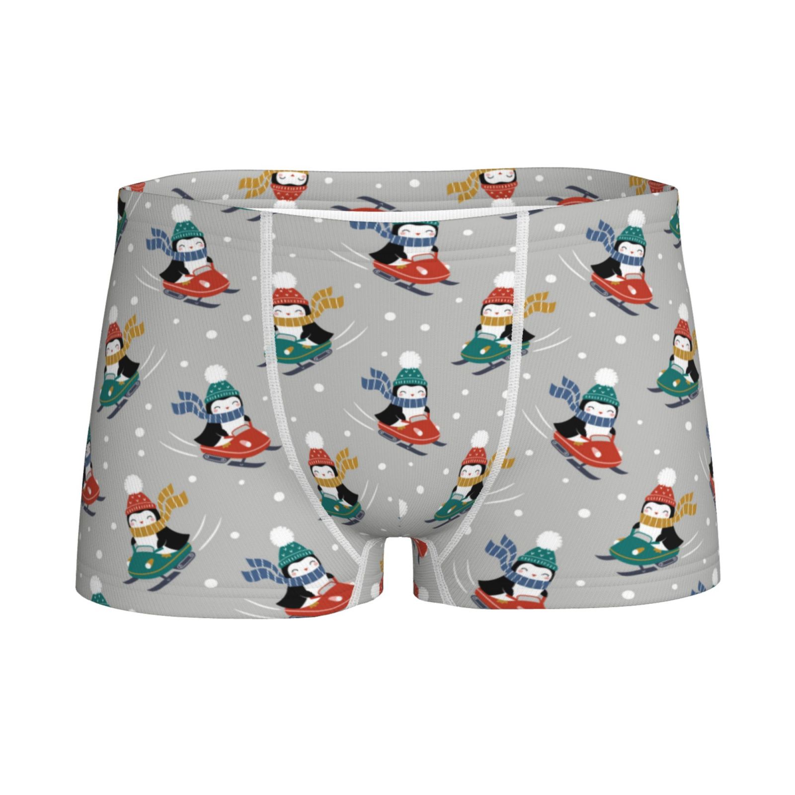 Logiee Skiing penguin Print Boys' Boxer Briefs,Tween Boy Underwear ...