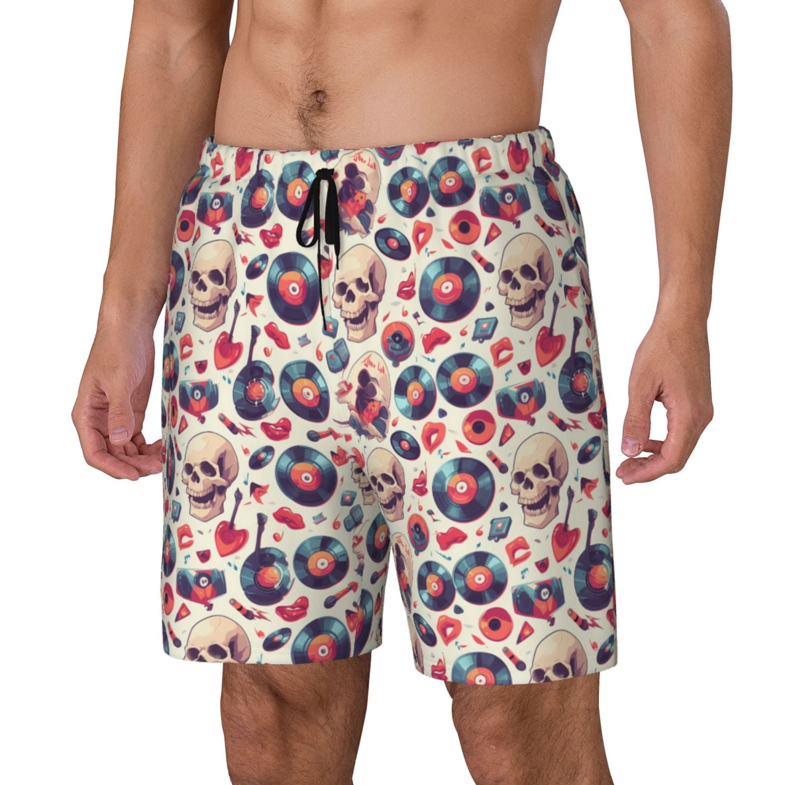 Men's Basketball Beach Shorts - Quick Dry Swim Trunks With Pockets, Elastic Waist