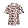 thumbnail image 1 of Logiee Skull Guitar record lips Print Mens Hawaiian Shirts,Loose-Fit Short Sleeve Button Down Tropical Aloha Beach Shirt,Summer Vacation Wedding Tops,Medium, 1 of 7