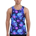 thumbnail image 1 of Logiee Skull flower star sky Print Men's Workout Tank Top,Quick Dry Workout Tank Top,Gym Muscle Tee,Fitness Bodybuilding Sleeveless T Shirt-X-Large, 1 of 7